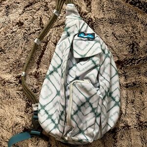 Kavu Blue/Green and White Sling Bag